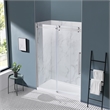 Pemberly Row Satin Nickel Alcove Shower Kit measuring 32