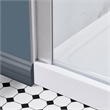 Pemberly Row Satin Nickel Alcove Shower Kit measuring 32