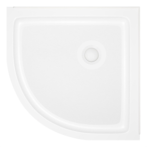 Pemberly Row 36&quotx36&quotx2.8&quot Arc Acrylic Shower Pan in White with Corner Drain