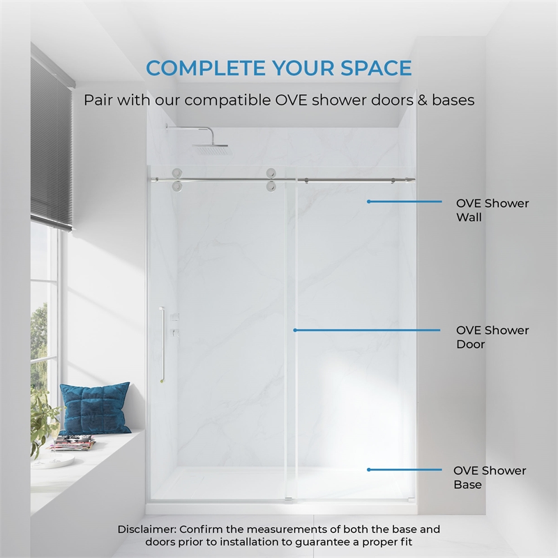 Pemberly Row Four-Panel Alcove Shower Walls 60
