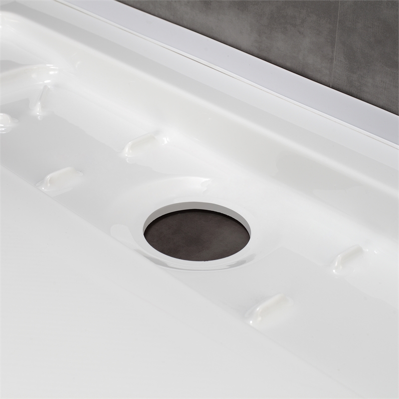 Pemberly Row Brushed Nickel Alcove Shower Kit measuring 36