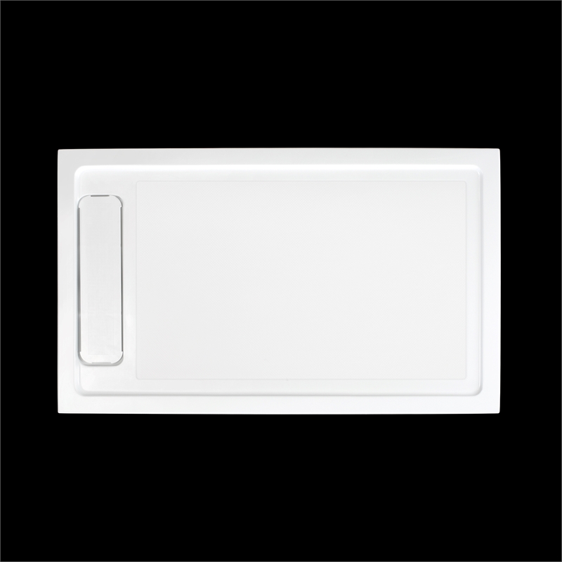 Pemberly Row Brushed Nickel Alcove Shower Kit measuring 36