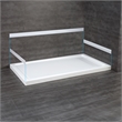 Pemberly Row Brushed Nickel Alcove Shower Kit measuring 36