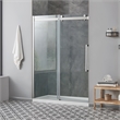 Pemberly Row Brushed Nickel Alcove Shower Kit measuring 36