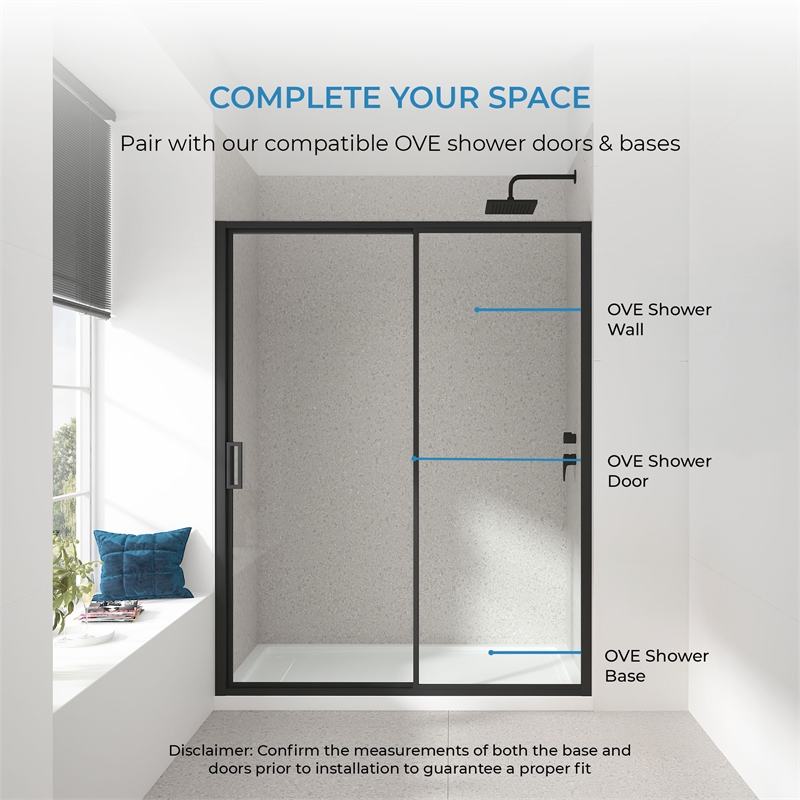 Pemberly Row Four-Panel Alcove Shower Walls 60