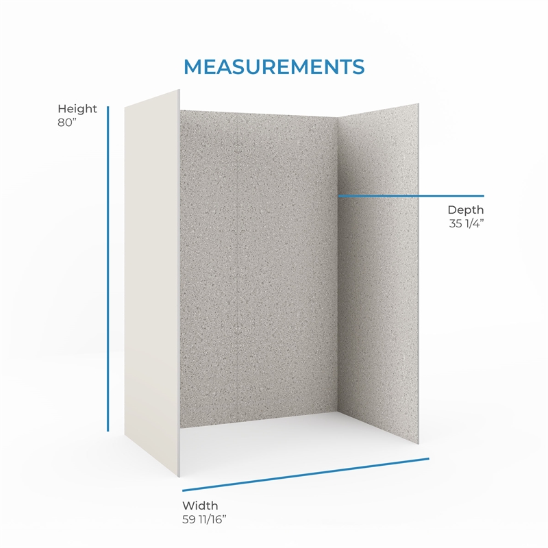 Pemberly Row Four-Panel Alcove Shower Walls 60