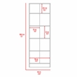 Pemberly Row Free Standing 5-Shelf Multistorage Pantry Cabinet in Pearl