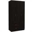 Pemberly Row 3 Door Armoire with 2 Drawers 71in High in Black