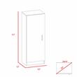 Pemberly Row 4-Tier Storage Pantry Cabinet 47.4in High in White