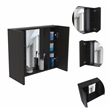 Pemberly Row Medicine Cabinet with Mirror 23.62in Wide in Black