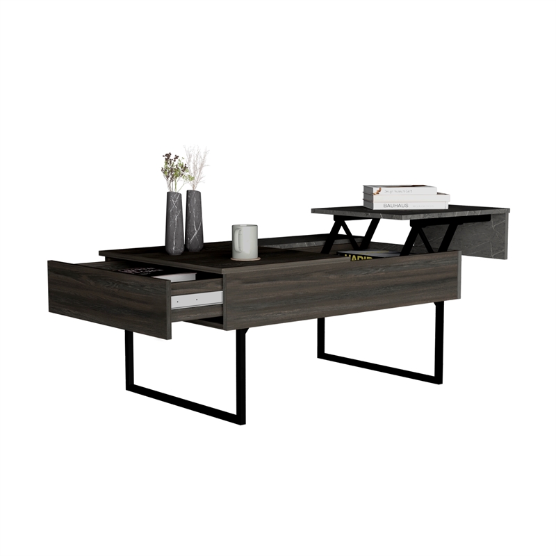 Pemberly Row Lift Top Coffee Table 39.3in Wide in Multi-Color