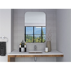 Pemberly Row Frameless Rectangular Wall Mirror 23.6 x 35.4in