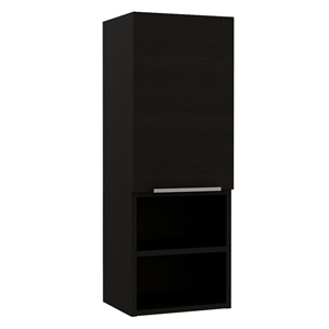 Pemberly Row 32in Wall Medicine Cabinet with Shelves in Black