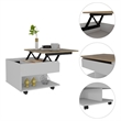 Pemberly Row Lift Top Coffee Table 21.6in Wide in Multi-Color