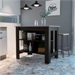 Pemberly Row Two-Tone Kitchen Island with Seating in Multi-Color