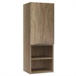 Pemberly Row Bathroom Wall Medicine Cabinet with Shelves in Brown