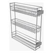 Pemberly Row 3 Tier Pull Out Kitchen Spice Rack Organizer in Silver