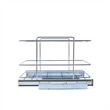 Pemberly Row Pull Out Double Waste Bin Cabinet Organizer in Silver