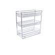Pemberly Row 3 Tier Pull Out Kitchen Cabinet Basket Organizer in Silver