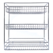 Pemberly Row 3 Tier Pull Out Kitchen Cabinet Basket Organizer in Silver