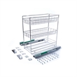Pemberly Row 3 Tier Pull Out Kitchen Cabinet Basket Organizer in Silver