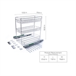 Pemberly Row 3 Tier Pull Out Kitchen Cabinet Basket Organizer in Silver