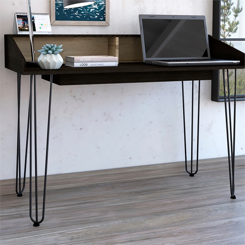 Pemberly Row 28in Black Metal Hairpin Furniture Legs Set of 4