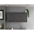 Pemberly Row Two Door Wall Cabinet 39.3in Wide in White and Smoky Oak