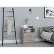 Pemberly Row Nightstand with 2 Drawers 19.9in High in Light Gray