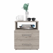 Pemberly Row Nightstand with 2 Drawers 19.9in High in Light Gray