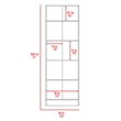 Pemberly Row 5 Shelf Multistorage Cabinet 70.8in High in Multi-Color