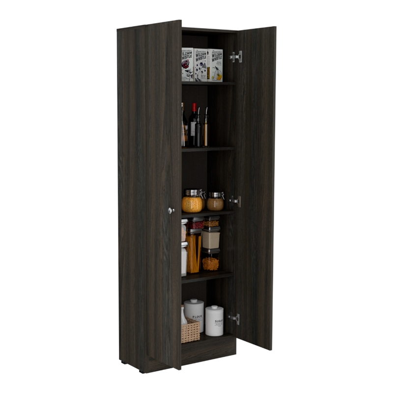 Pemberly Row 5 Shelf Multistorage Cabinet 70.8in High in Multi-Color