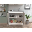 Pemberly Row Freestanding Utility Sink Cabinet 39.3in in Light Grey