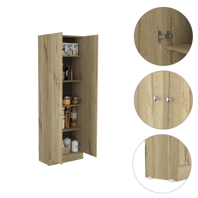 Pemberly Row 5 Shelf Multistorage Cabinet 70.8in High in Multi-Color