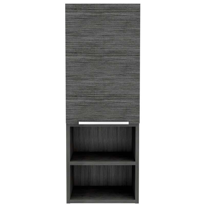 Pemberly Row Bathroom Wall Cabinet 32.17in High in Smoky Oak