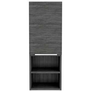 Pemberly Row Bathroom Wall Cabinet 32.17in High in Smoky Oak