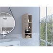 Pemberly Row Bathroom Wall Cabinet 32.17in High in Light Gray