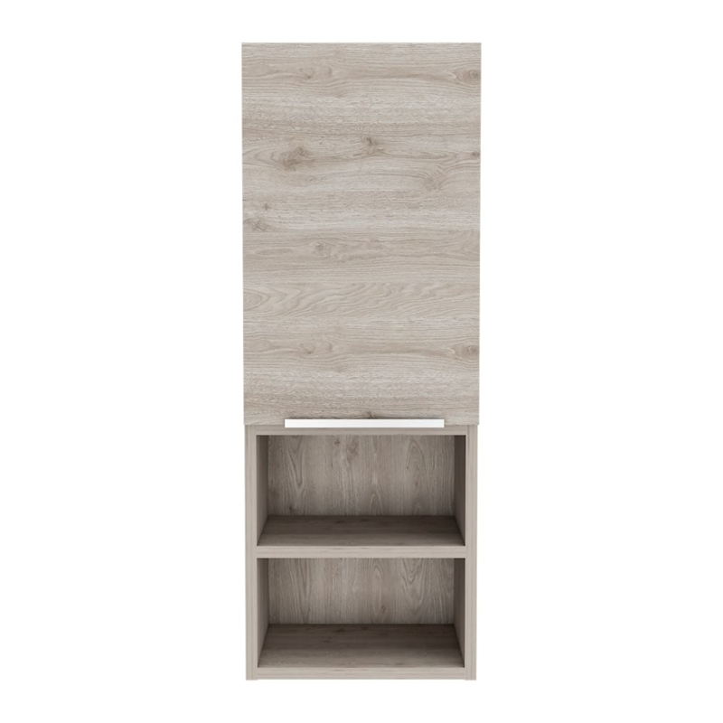 Pemberly Row Bathroom Wall Cabinet 32.17in High in Light Gray
