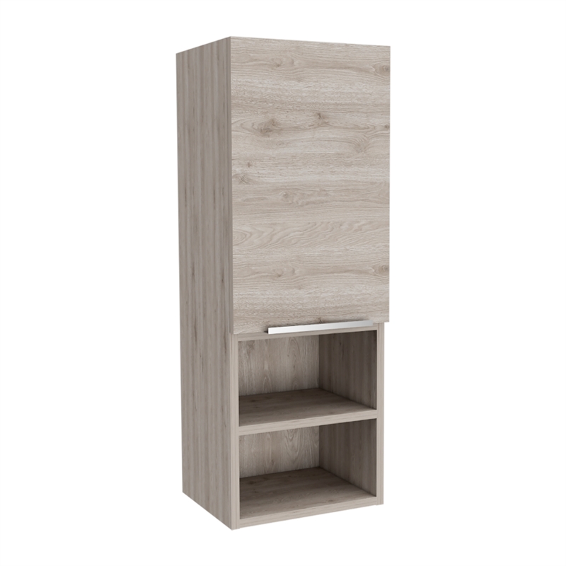 Pemberly Row Bathroom Wall Cabinet 32.17in High in Light Gray