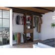 Pemberly Row Configurable Closet System 98in Wide in Dark Walnut