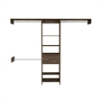 Pemberly Row Configurable Closet System 98in Wide in Dark Walnut