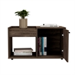 Pemberly Row Coffee Table with Drawer and Shelf 31.5in Wide in Brown