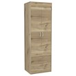 Pemberly Row 2 Door 2 Drawer Bedroom Armoire in Light Oak and Black