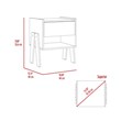 Pemberly Row Nightstand with Drawer and Shelf 21.88in High in Gray