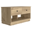 Pemberly Row Entryway Storage Bench with Shoe Shelves in Beige