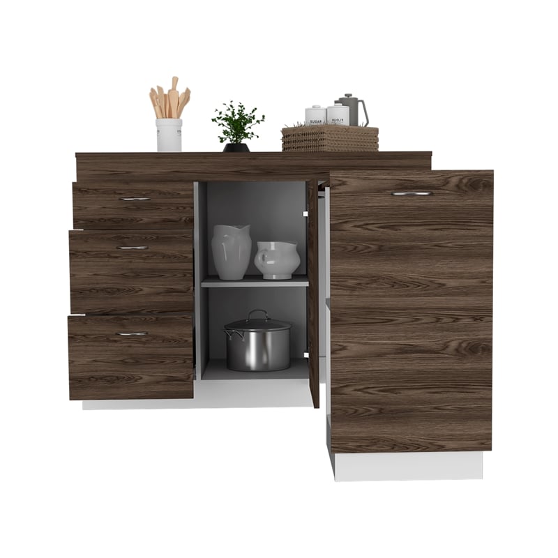 Pemberly Row Kitchen Base Cabinet 45.8in Wide in Multi-Color