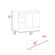 Pemberly Row Kitchen Base Cabinet 45.8in Wide in Multi-Color
