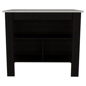 Pemberly Row Kitchen Island with Seating 40.5in Wide in Multi-Color