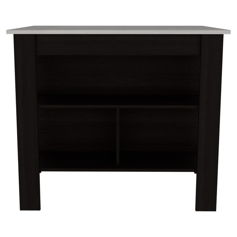 Pemberly Row Kitchen Island with Seating 40.5in Wide in Multi-Color