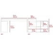 Pemberly Row L-Shaped Corner Office Desk 59.64in Wide in Light Gray